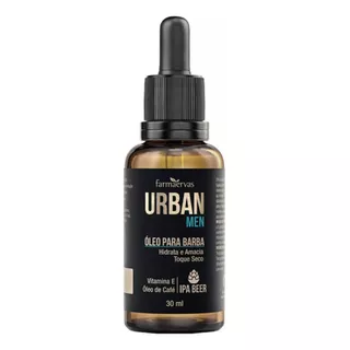 Óleo Para Barba Ipa 30ml - Urban Men - Farmaervas Fragrância Amadeirada