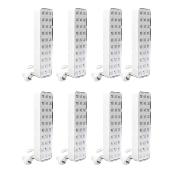 Luz Emergencia Recargable Candela 30 Leds - Pack X8