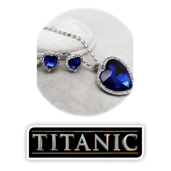 Collar Titanic ! Replica Exacta + Aretes Gratis Amor Corazon