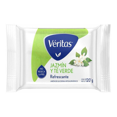 Veritas Jabón En Barra Glicerina Jazmin Y Te Verde 120g