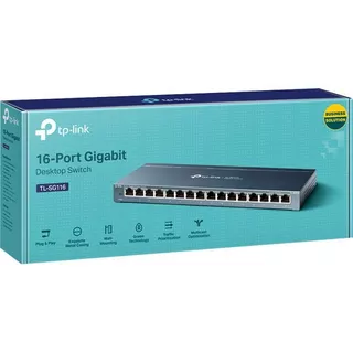 Switch Desktop 16 Portas 10/100/1000mbps Giga Tp-link Sg116