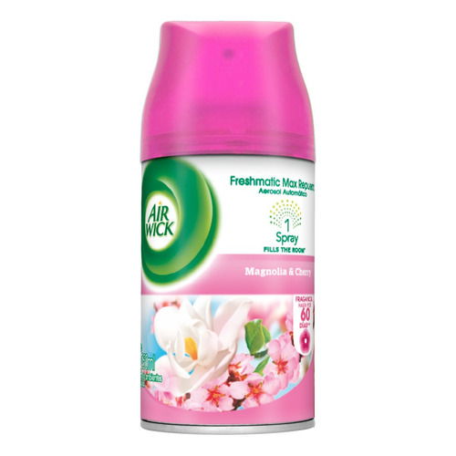 Repuesto aromatizante Air Wick Freshmatic Max en aerosol magnolia y cherry 250 ml