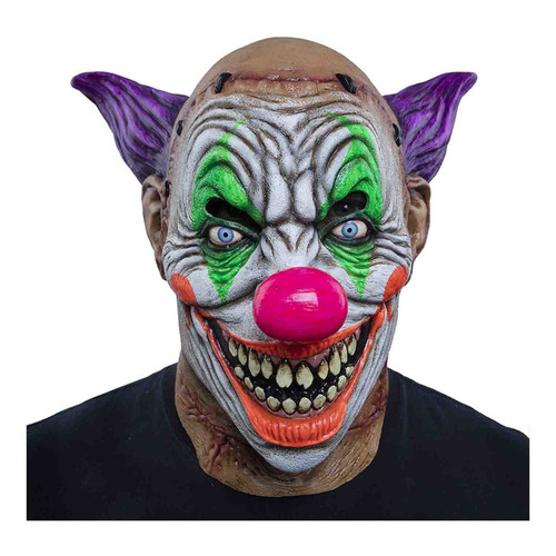 Máscara Payaso Psycho Neón Clown Halloween Terror Disfraz