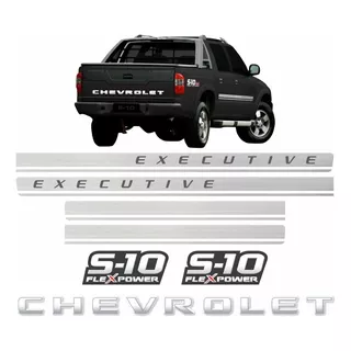 Adesivo Emblema Chevrolet S10 Executive Flex 2010 Kit03 Ck Cor Padrão
