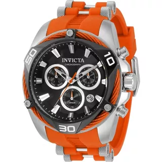 Invicta Bolt 31314 51 Mm Laranja Suiço Original Lançamento