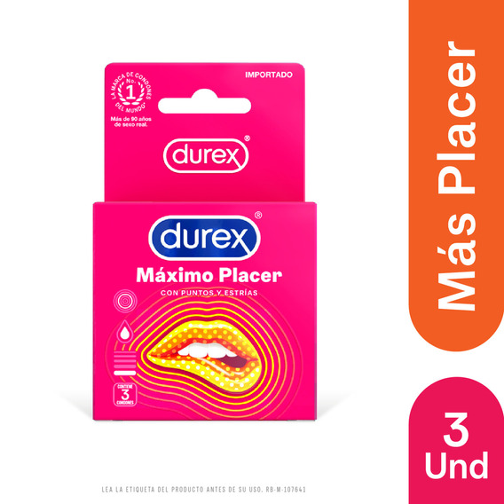 Condones Durex Maximo Placer X 3und
