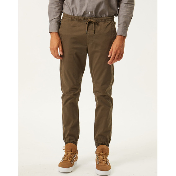 Jogger Tamesis, Elastizado, Hombre Gabardina Militar Equus