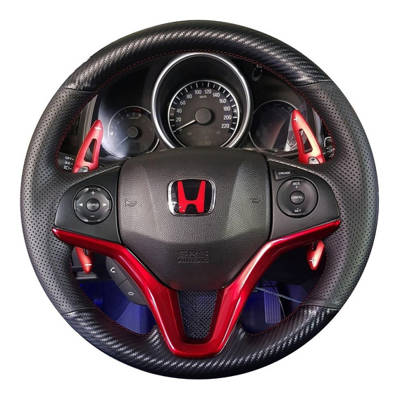 Funda Forro Cubre Volante Honda City Fit Hrv 2016-2021 Fibra