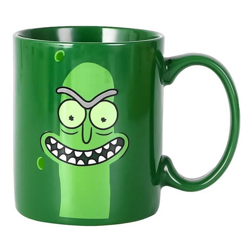 Taza Rick And Morty Edición Especial Color Verde / Pepinillo