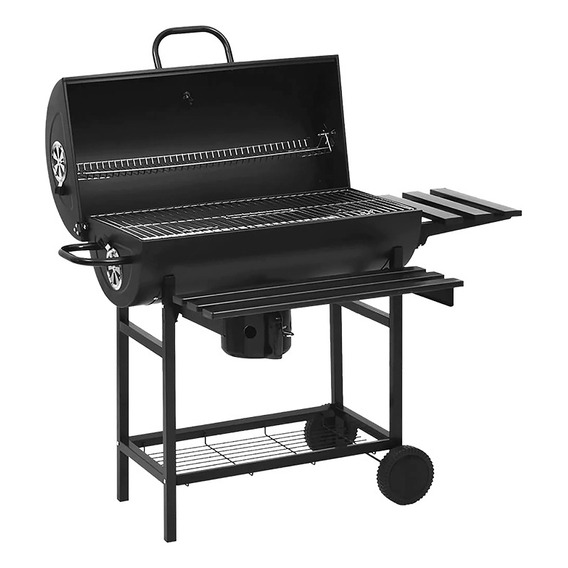 Asador Tipo Barril Color Negro 109x70x95 Cm