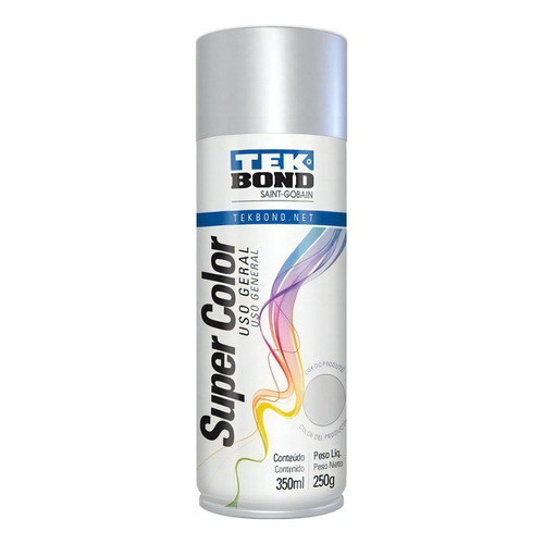 Pintura Aerosol Tekbond Secado Rapido 350 Ml Color Aluminio