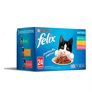 Purina Felix Alimento Húmedo Para Gato Mix Pack 24 De 85 G