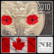 Canada - 25 Cents - Año 2010 - Km #1028 - Esmalte - Amapolas