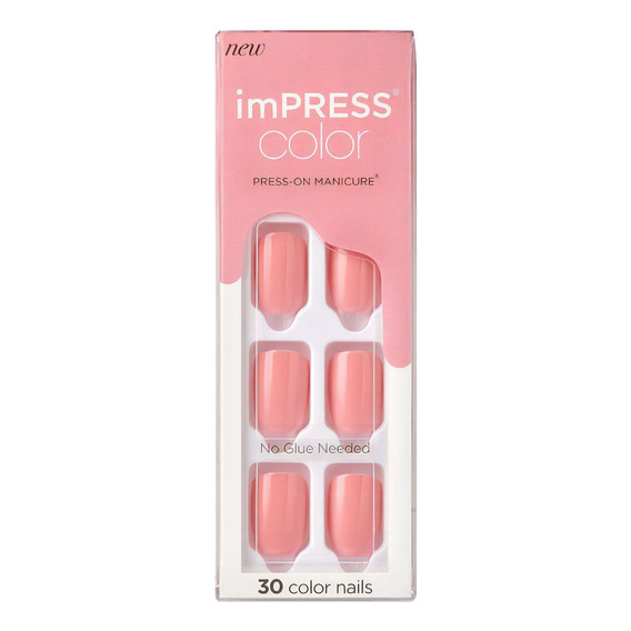 Uñas Press On - Kiss Impress Color Pretty Pink