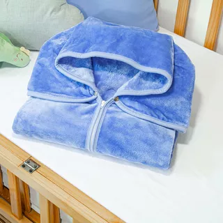 Baby Mink Baby Bag Liso Color Azul Cobertor Y Saco De Dormir