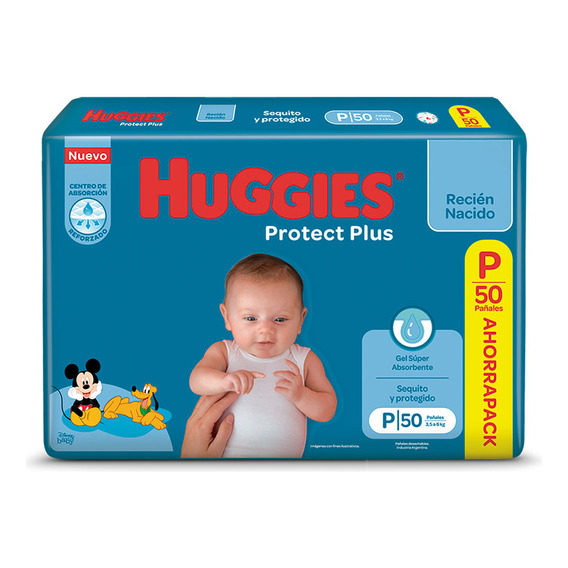 Huggies Protect Plus P pañales 50 unidades
