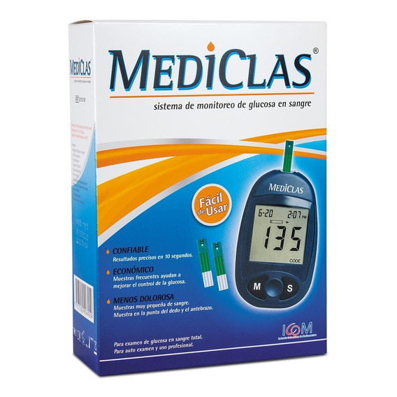 Glucómetro Medidor+lancetas+estuche Mediclas Envío Gratis