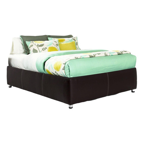 Base Tapizada Queen Size - Chocolate Këssa Muebles