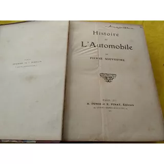 Histoire De L' Automobile Livro Em Francês 1907  Super Raro
