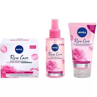 Pack Rose Care Nivea Gel Facial + Bruma Rose + Gel Facial 