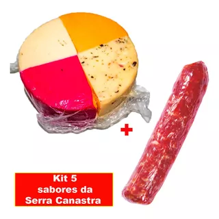 Kit Salame Artesanal Mineiro + Queijo 4 Sabores Canastra