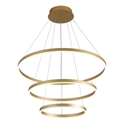 Colgante Aro Triple Led Dorado L83108 108w Diseño Mks 