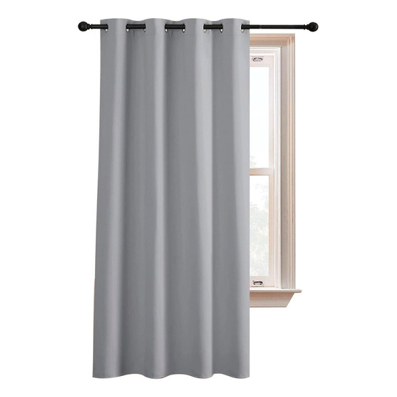 Cortina Semi Blackout Casatua Un Paño 140x220cm Aislante Color Gris