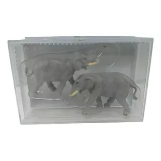 2 Figuras Animais Escala Ho 1/87 Preiser - Elefantes 