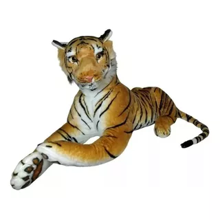 Tigre De Peluche Realista, Safari, 50 Cm, Tumbado, Precioso Tigre