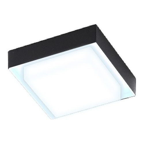 Lámpara Plafón Led Techo 15 W Tecnolite Luz De Día Ip54 Ik05 Color Negro 15PTLLED1131CV65N