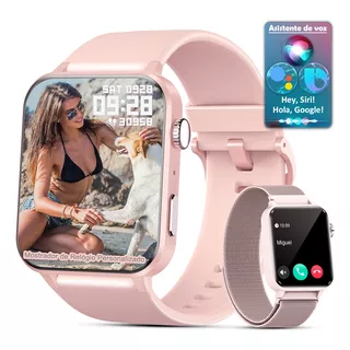 Blackview Bvr30pro 1.85 Relógio Smartwatch Relógio Inteligente Bluetooth Fitness Esportes Chamada Cor Rosa