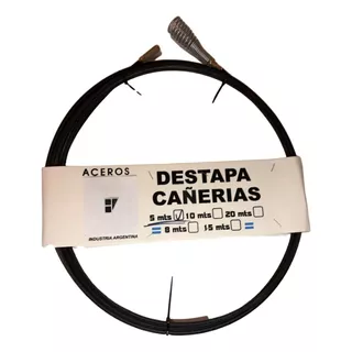 Destapa Cañerias Con Cable De Acero Y Punta De Acero 5 Mts*