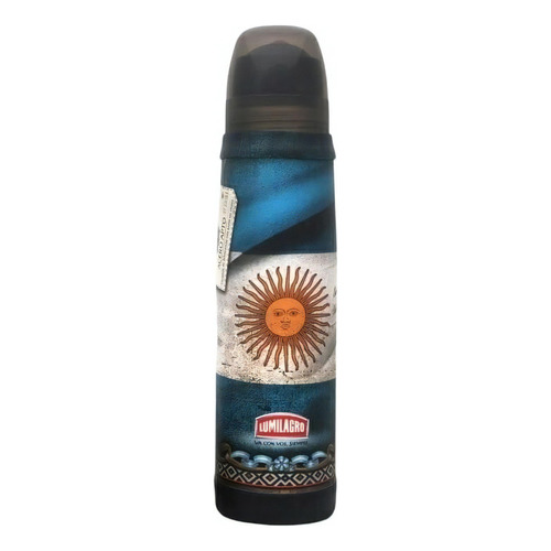 Termo Lumilagro Acero Luminox de acero inoxidable 1L bandera argentina