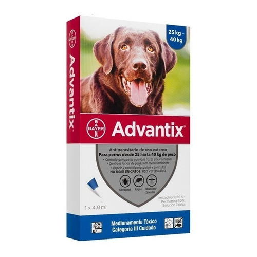 Advantix Perro Pipeta Antipulgas Y Garrapatas 25-40 Kg MH