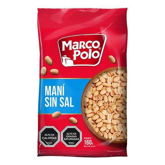 Maní Tostado Marco Polo Sin Sal 160 G
