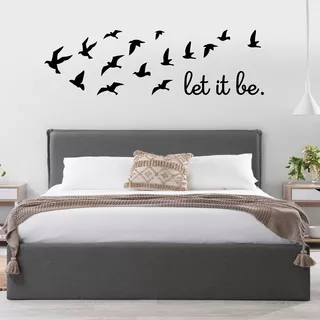 Vinilo Decorativo Let It Be Ploteo Respaldo Cabecera Cama