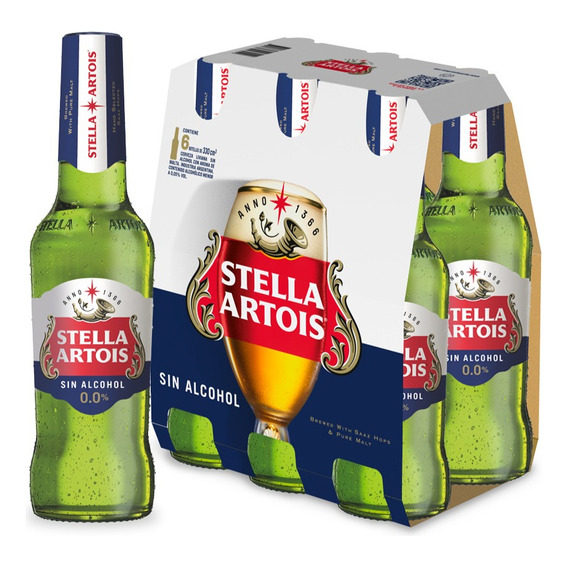 Cerveza Stella Artois Sin Alcohol 0.0% 330cc Pack X 24 Uni