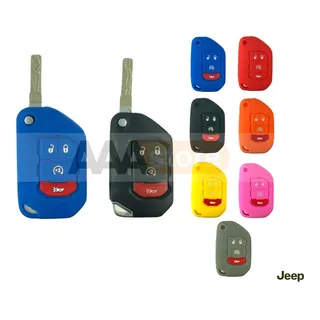 Funda Silicon Protector Llave Jeep Wrangler 7 Colores