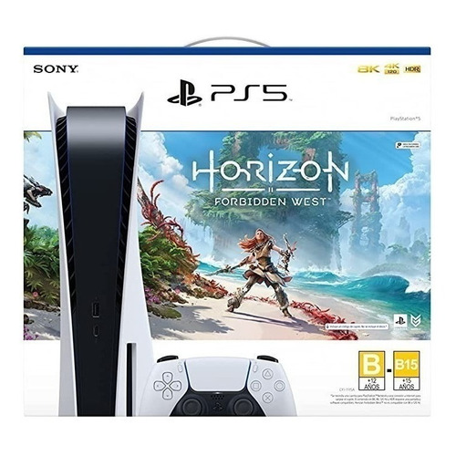 Sony PlayStation 5 825GB Horizon Forbidden West Bundle color  blanco y negro