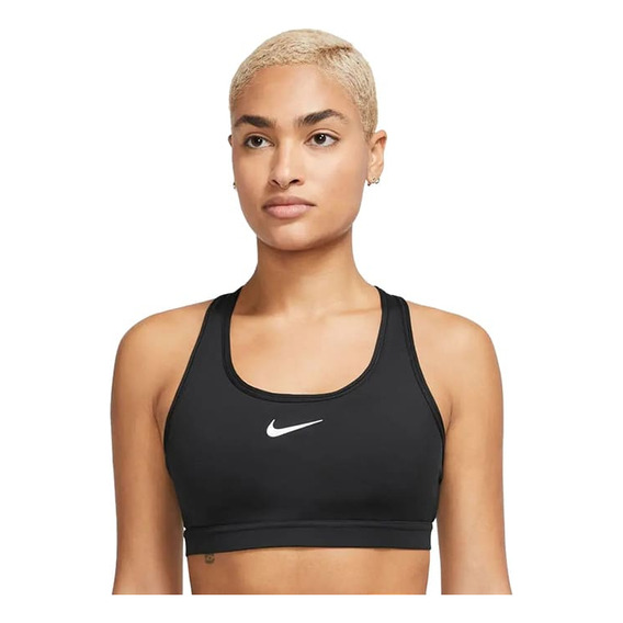 Top Nike Swoosh Medium Support De Mujer - Dx6821-010 Enjoy
