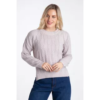 Sweater De Lana Mohair Con Trenzas. Laila. Elina