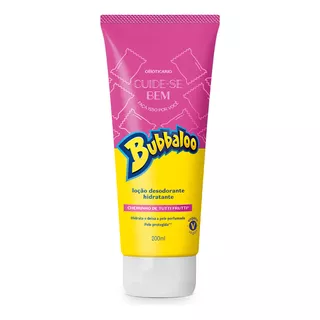 Bubbaloo Tutti Fruit Hidratante 200ml Cuidese Bemo Boticário Tipo De Embalagem Plástico Fragrância Bubbaloo Tutti Frutti