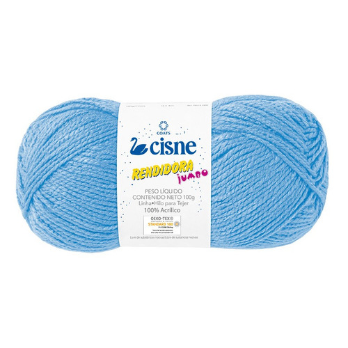 Lana Cisne Rendidora Jumbo X 5 Ovillos - 500gr Por Color Color Celeste Pastel 16015