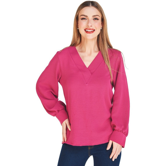 Blusa Rosa Maga Corta Devendi