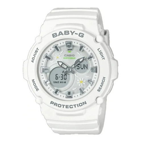 Reloj Mujer Casio Baby-g Bga-270fl-7a Joyeria Esponda Color de la malla Blanco Color del bisel Blanco Color del fondo Blanco