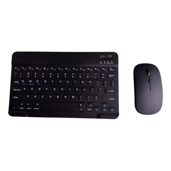 Kit Teclado Mouse Bluetooth Tablet Pc Celular Recargable 