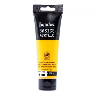 Tinta Acrílica Liquitex Basics 118 Ml, Cor Amarela Cádmio Médio