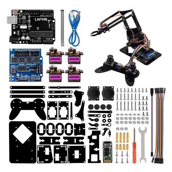 Kit De Garra De Brazo Mecánico D/robot 4dof P/arduino Lafvin