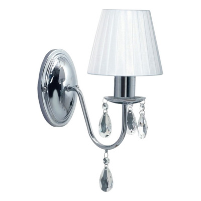 Aplique Paris 1 Luz Cromo Cairel Cristal Apto Led Luz Desing