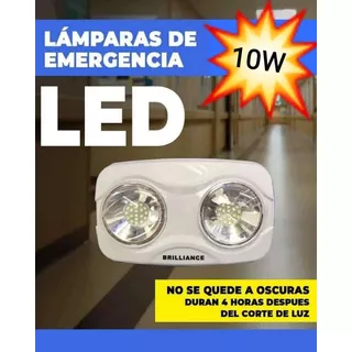 Lampara Emergencia Led 10w Multivoltaje 110-240v Con Batería